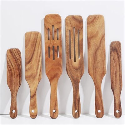 Handmade Stirring Non Stick Kitchen Acacia Wooden Utensils